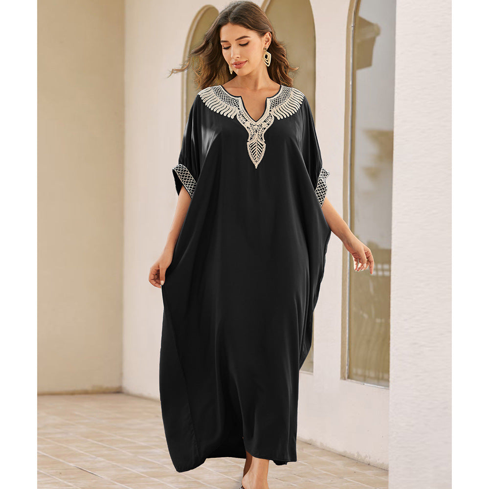 Women elegant Kaftan with artistic embroidery design Ivyshape