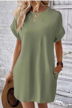 Ladies casual dress with pockets Ivyshape
