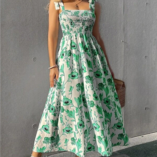 Women's summer dress with floral patterns Ivyshape