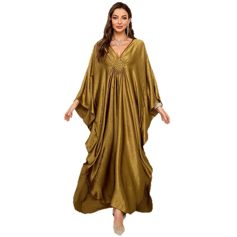 Ladies elegant kaftan with deep V-neck and flowing silhouette Ivyshape