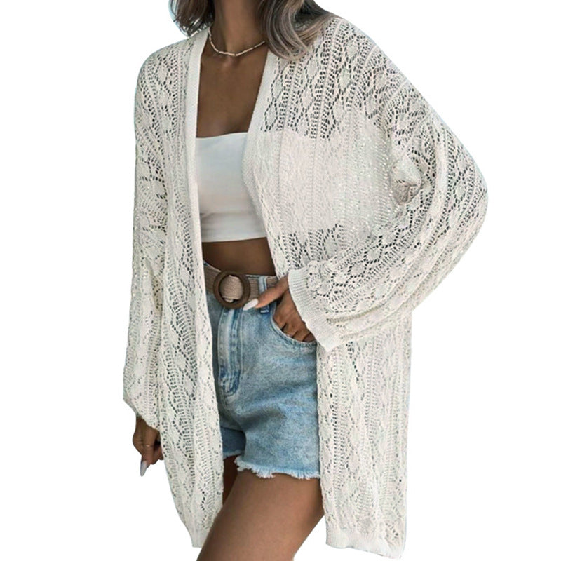 Women airy knit cardigan Ivyshape