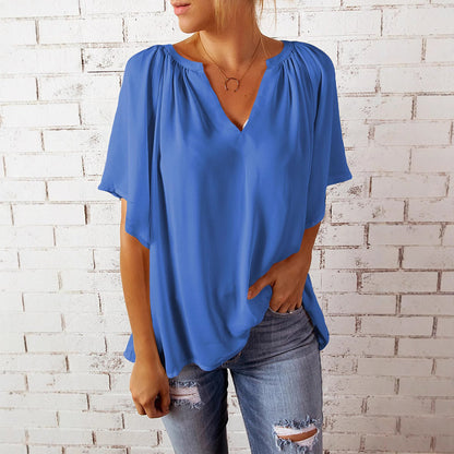 Ladies elegant chiffon blouse Ivyshape