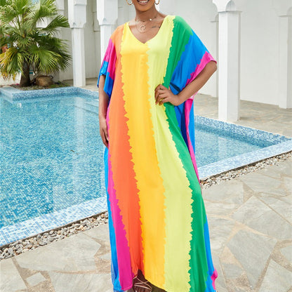 Women’s maxi dress in artistic spiral design Ivyshape