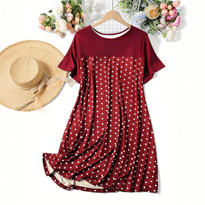 Women Polka Dot A-Line Casual Dress Ivyshape