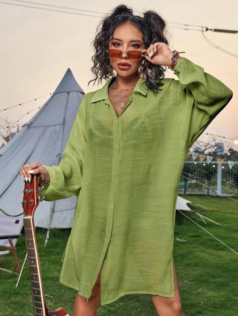 Women casual shirt dress Ivyshape