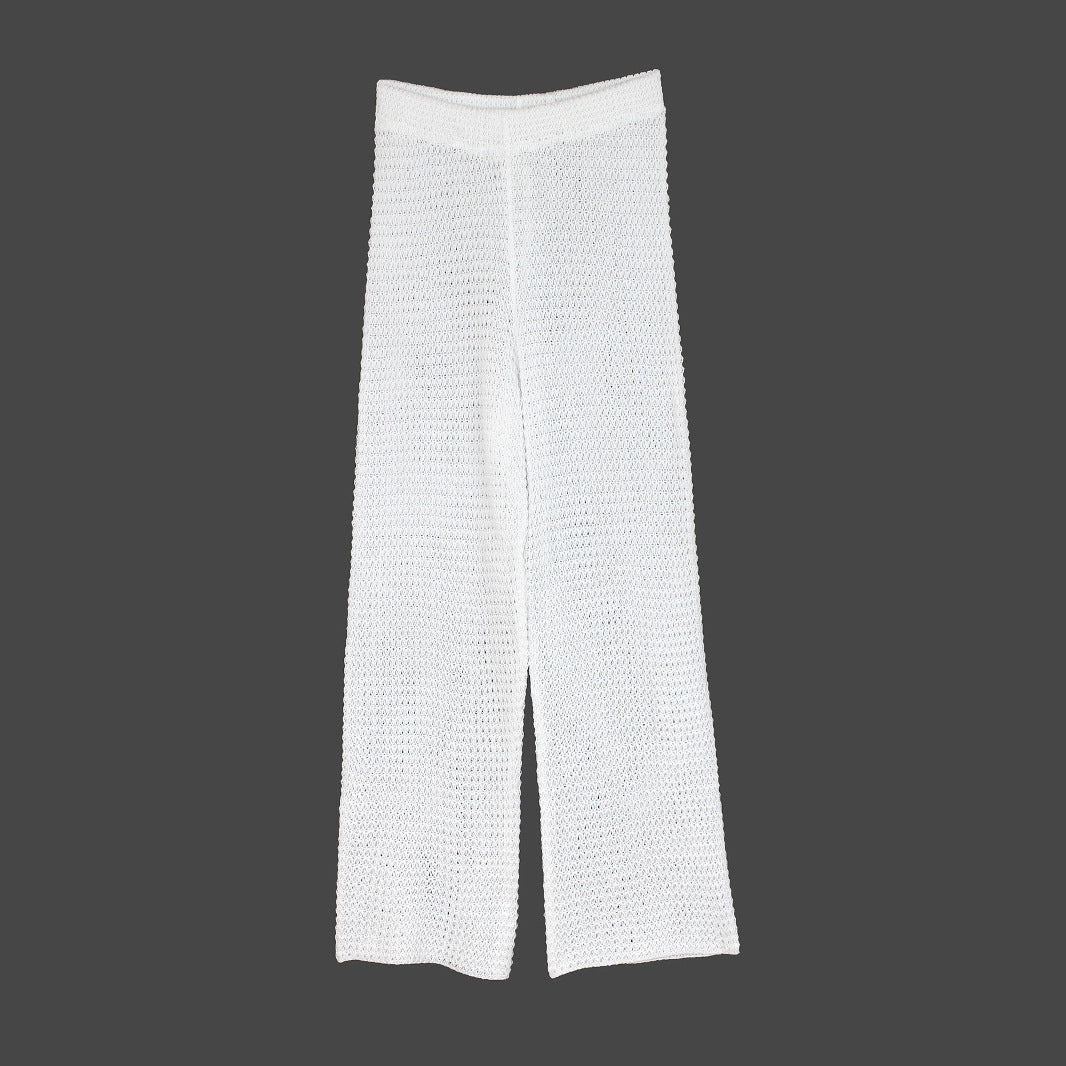 Women's Loose Stretch Overall Pants with Elegant Texture Ivyshape