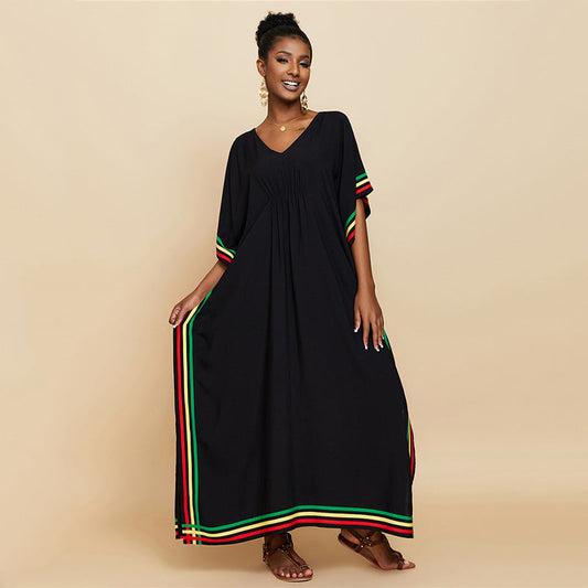 Women Maxidress with colorful stripe details Ivyshape