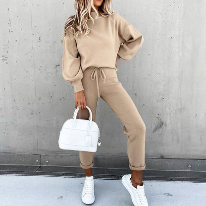 Women's Comfortable Lounge Suit with Loose Fit and Elastic Waist Ivyshape
