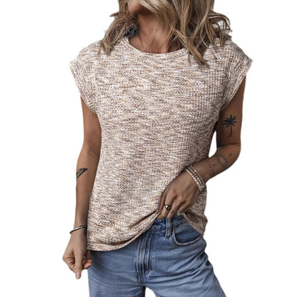 Ladies Structured Short Sleeve Round Neck Top Ivyshape
