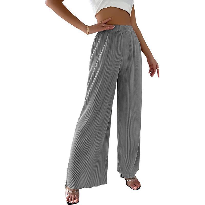 Women's Flowing Pleated Wide-Cut Pants Ivyshape