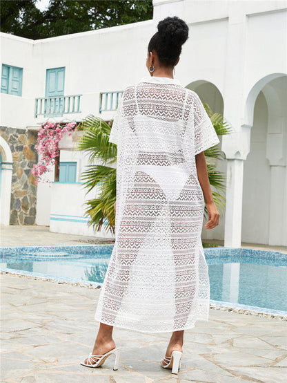 Women's crochet beach cover-up with modern design and elegant details Ivyshape