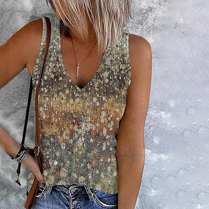 Women Rhinestone-Embellished V-Neck Top Ivyshape