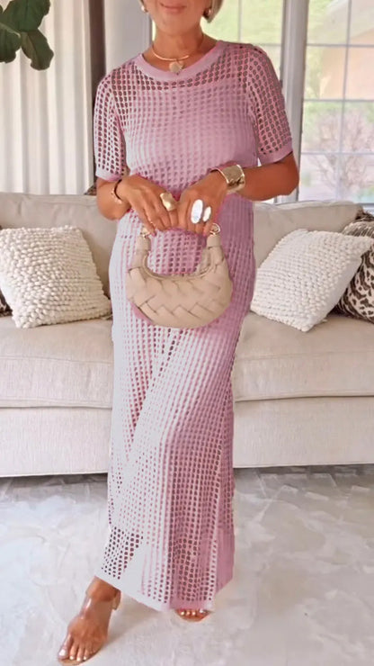 Women Elegant Mesh Maxi Dress Ivyshape