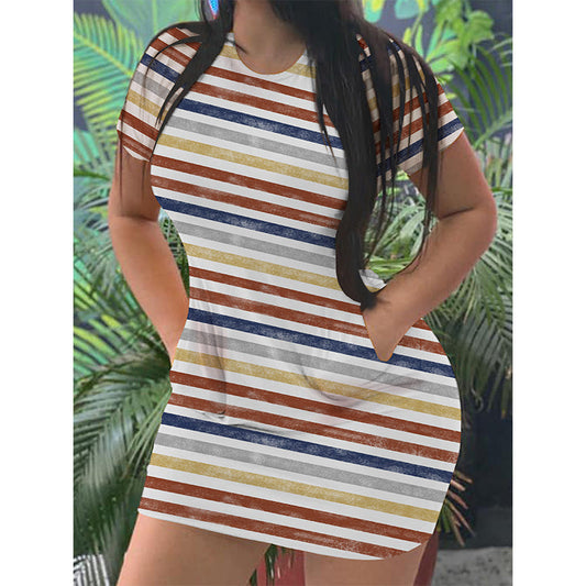 Women's Casual Beach Dress with Side Pockets Ivyshape