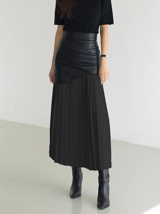 Women's Pleated Maxi Skirt Ivyshape