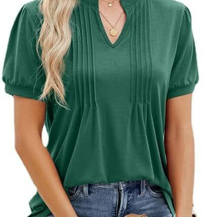 Ladies stylish pleated top Ivyshape