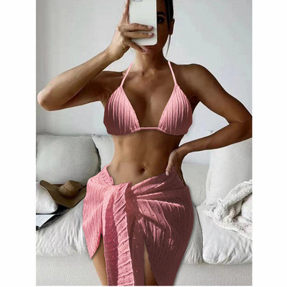 Women's Triangle Bikini Set with Airy Wrap Tube Ivyshape