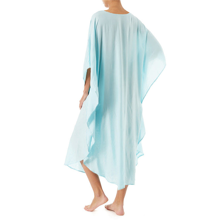 Women elegant kaftan dress with hand-stitched design Ivyshape