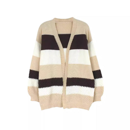 Women's casual knit cardigan with geometric pattern Ivyshape