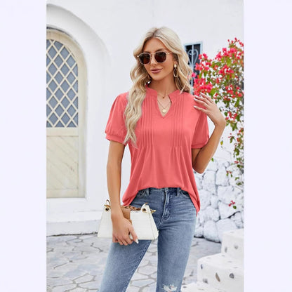 Ladies stylish pleated top Ivyshape