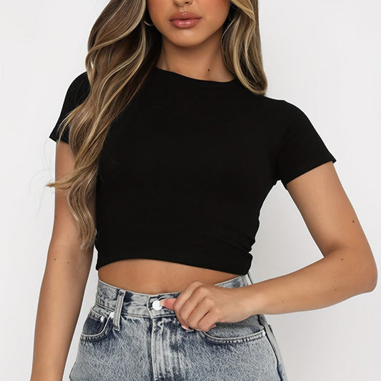 Women's Crop Essentials T-Shirt Ivyshape