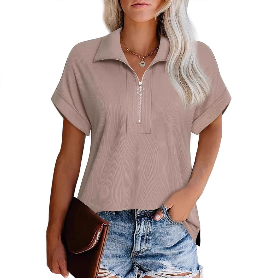Ladies Modern Zip-Up Leisure Top Ivyshape