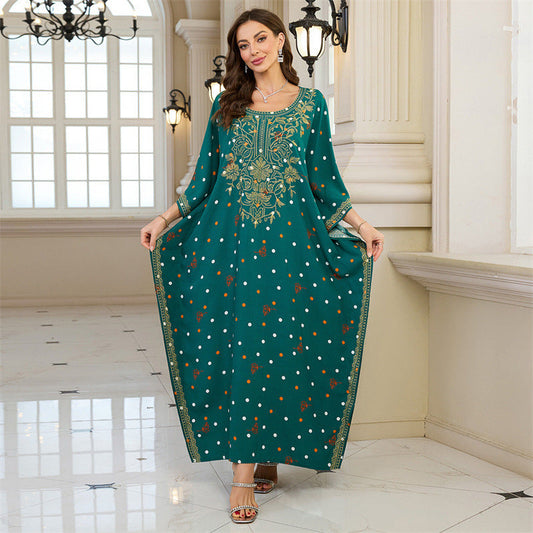 Women Elegant Maxi Dress with Artistic Embroidery Details Ivyshape