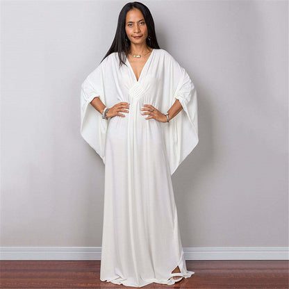 Ladies Maxi Kaftan with flowing cut and wide sleeves Ivyshape