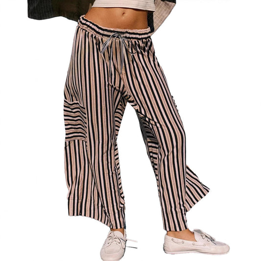 Women's striped wide-leg pants Ivyshape