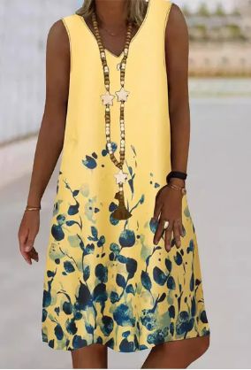 Women's Artificial Print Maxi Tunic Dress Ivyshape