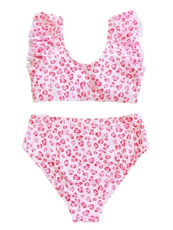 Ladies Bikini Set with elegant ruffle sleeves and high waistband Ivyshape