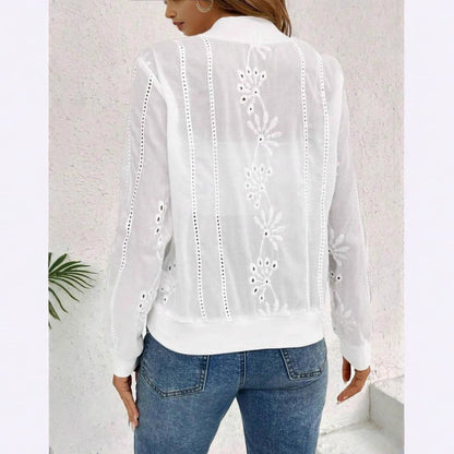 Ladies Embroidered Bomber Jacket Ivyshape