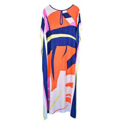 Women's Maxi Kaftan with Artistic Pattern and Flowing Cut Ivyshape