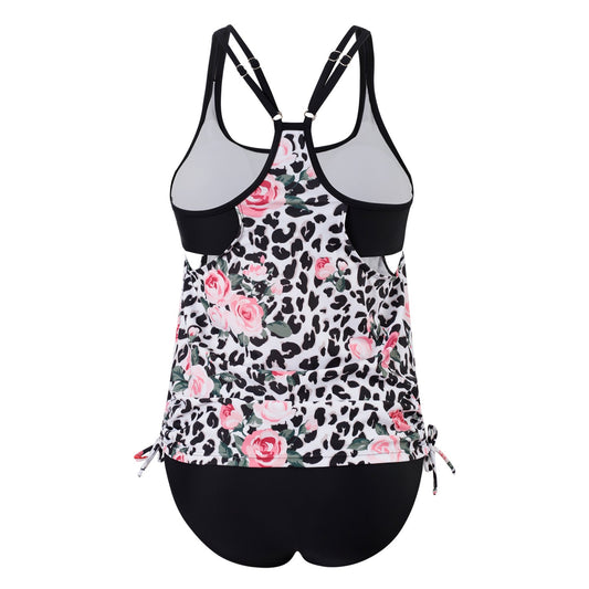 Women’s Tankini with floral print and sporty cut Ivyshape