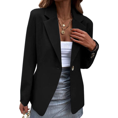 Women's Elegant Blazer Jacket with Textured Design and Practical Pockets Ivyshape