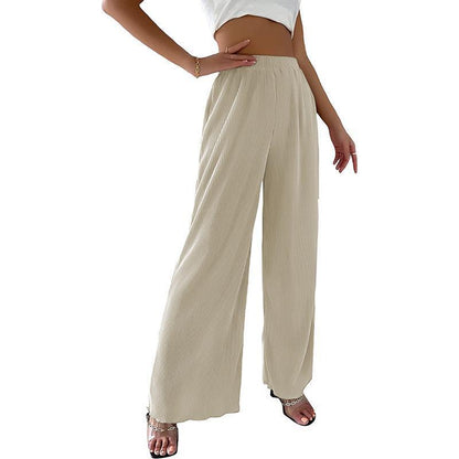 Women's Flowing Pleated Wide-Cut Pants Ivyshape