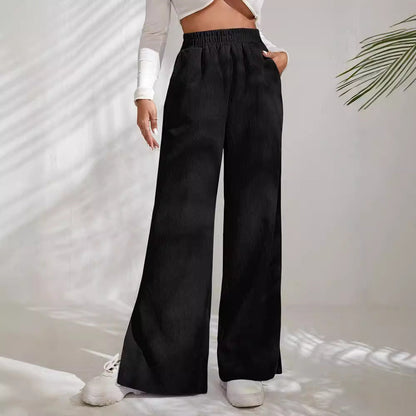 Women's Ribbed Width Leg Pants Ivyshape