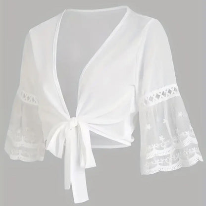 Ladies airy lace summer jacket Ivyshape