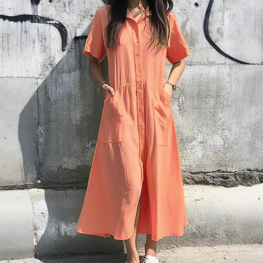 Ladies Shirt Dress Ivyshape