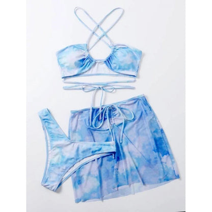 Women's Colorful Crop Top and Skirt Set Ivyshape
