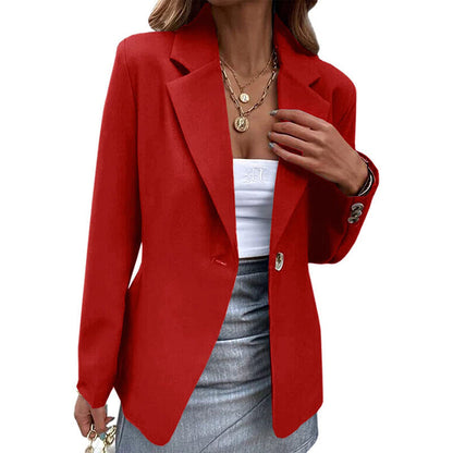 Women's Elegant Blazer Jacket with Textured Design and Practical Pockets Ivyshape
