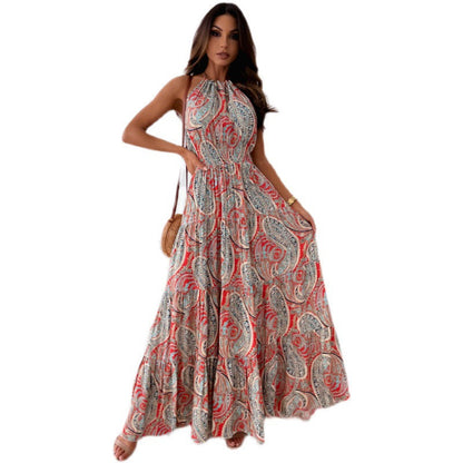 Women's maxi dress with tailored cut and ruffle Ivyshape