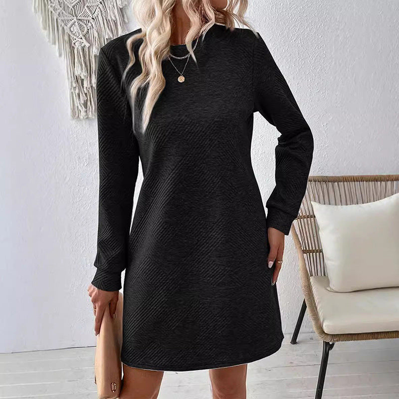 Women Casual Sweatdress with Textured Design Ivyshape