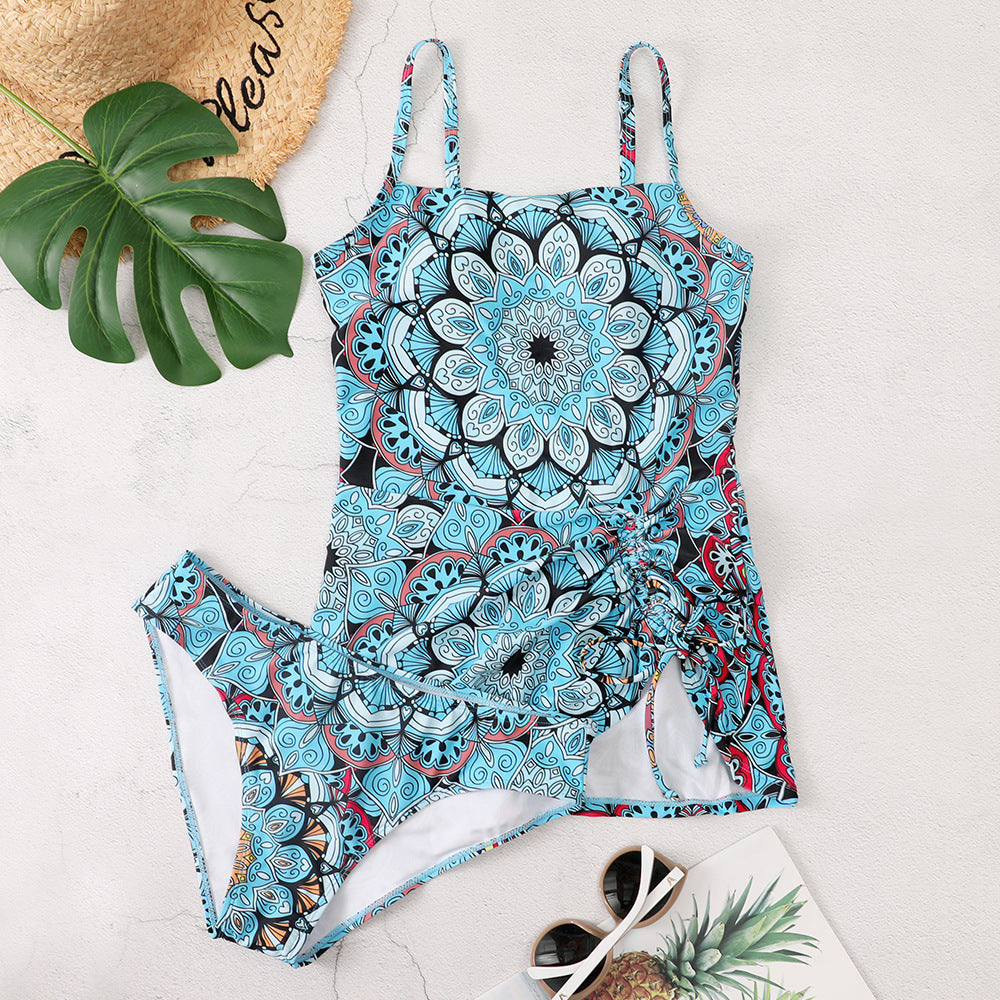 Women's Artistic Tankini with adjustable straps and gathers Ivyshape