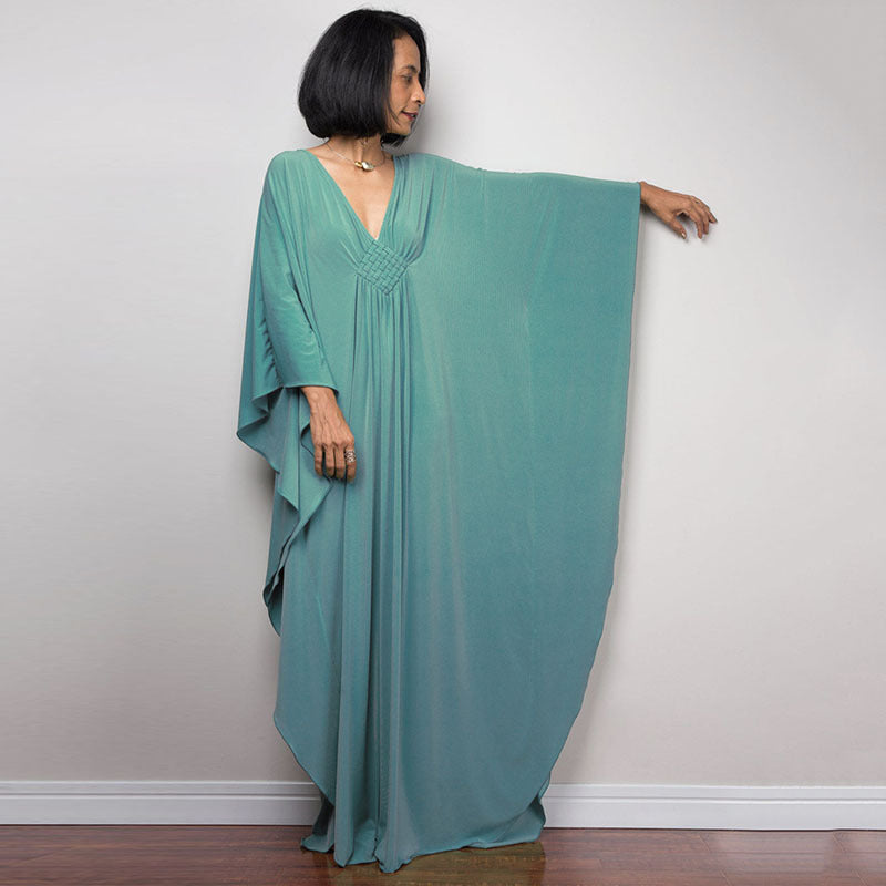 Ladies Maxi Kaftan with flowing cut and wide sleeves Ivyshape