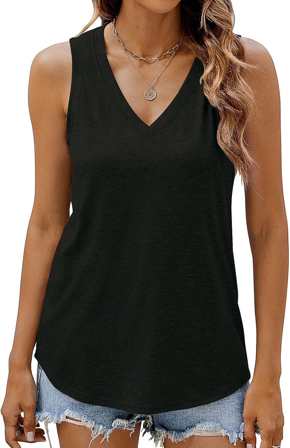 Women V-neck Sleeveless Top Ivyshape