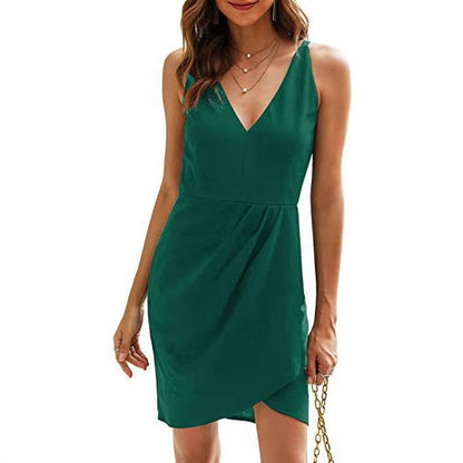 Women's Elegant Wrap Mini Dress Ivyshape