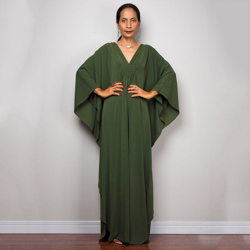 Ladies Maxi Kaftan with flowing cut and wide sleeves Ivyshape
