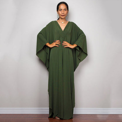 Ladies Maxi Kaftan with flowing cut and wide sleeves Ivyshape