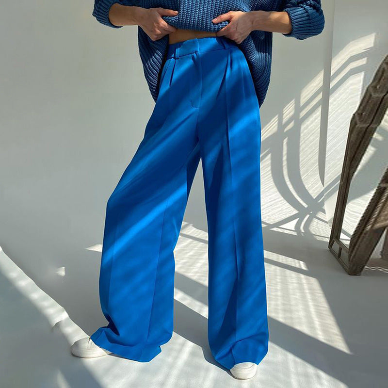 Women's Elegant Wide-Leg Trousers with High Waist Ivyshape
